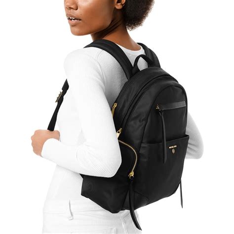 michael kors leather backpack cognac|Michael Kors nylon backpack.